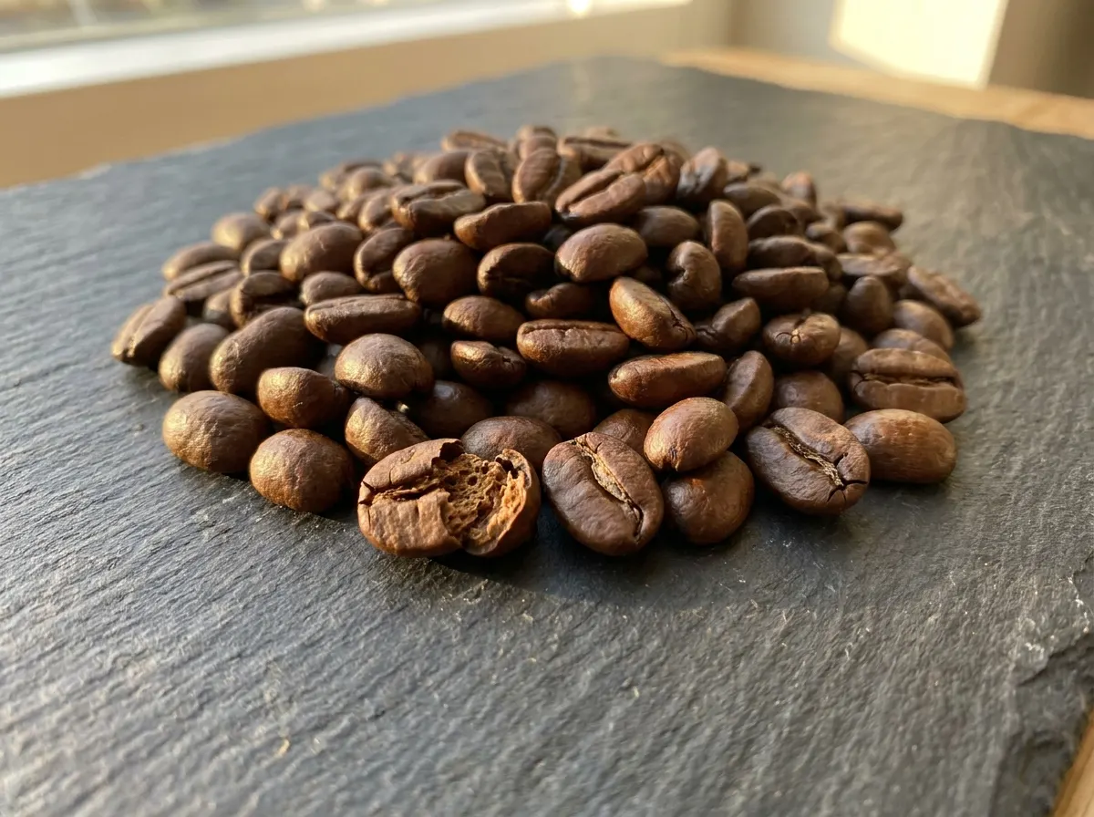 Roasted coffee beans